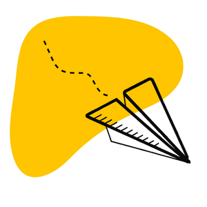 Avion tache jaune pointille